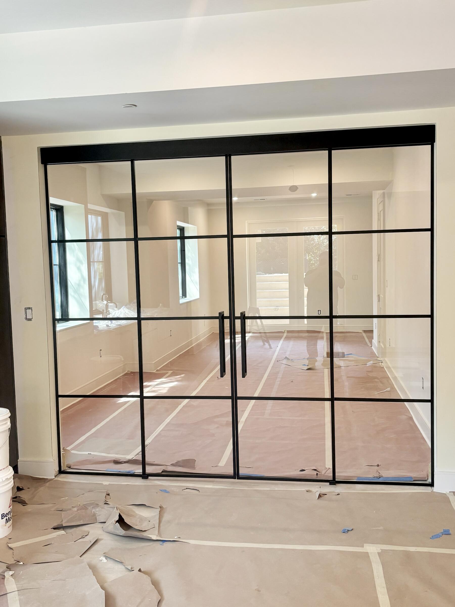 Frameless glass shower enclosure in Northern Virginia