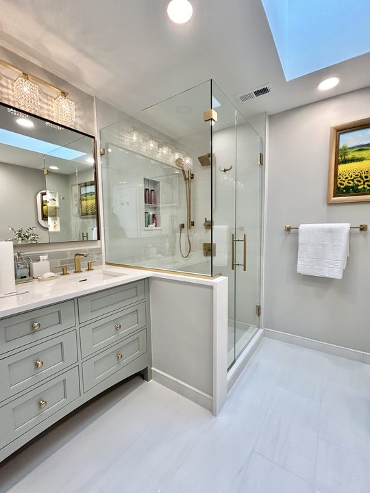 swing door satin brass in Burke, Chantilly, VA