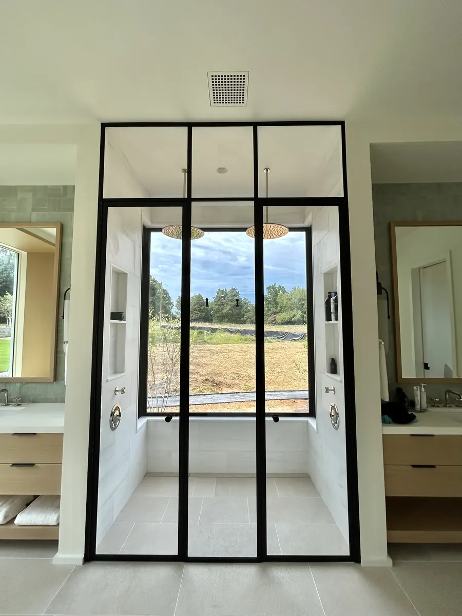 Solid brass framed shower door, Black Solid Brass Regal Shower Doors