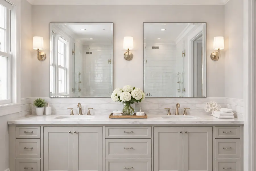 Custom mirror, Double Vanity Mirrors