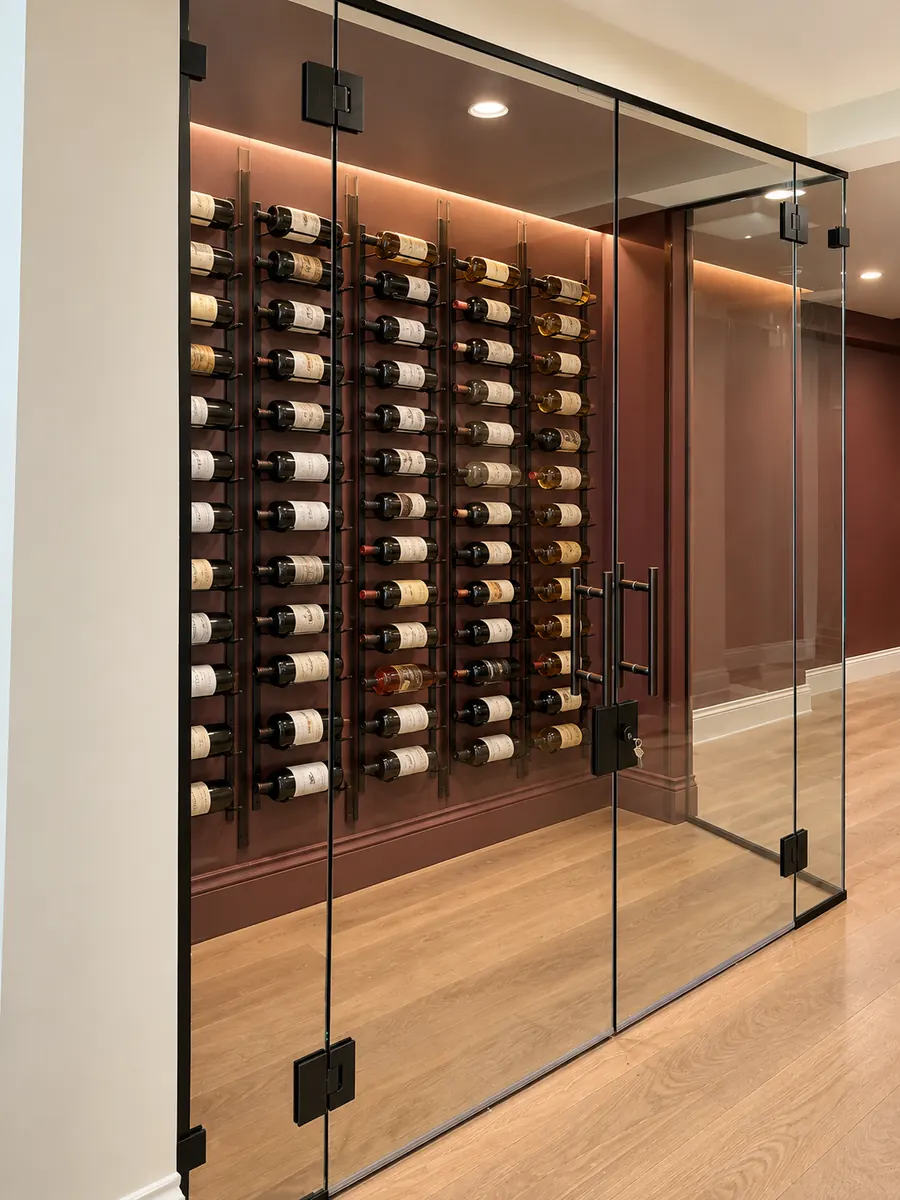 Wine cellar glass enclosure